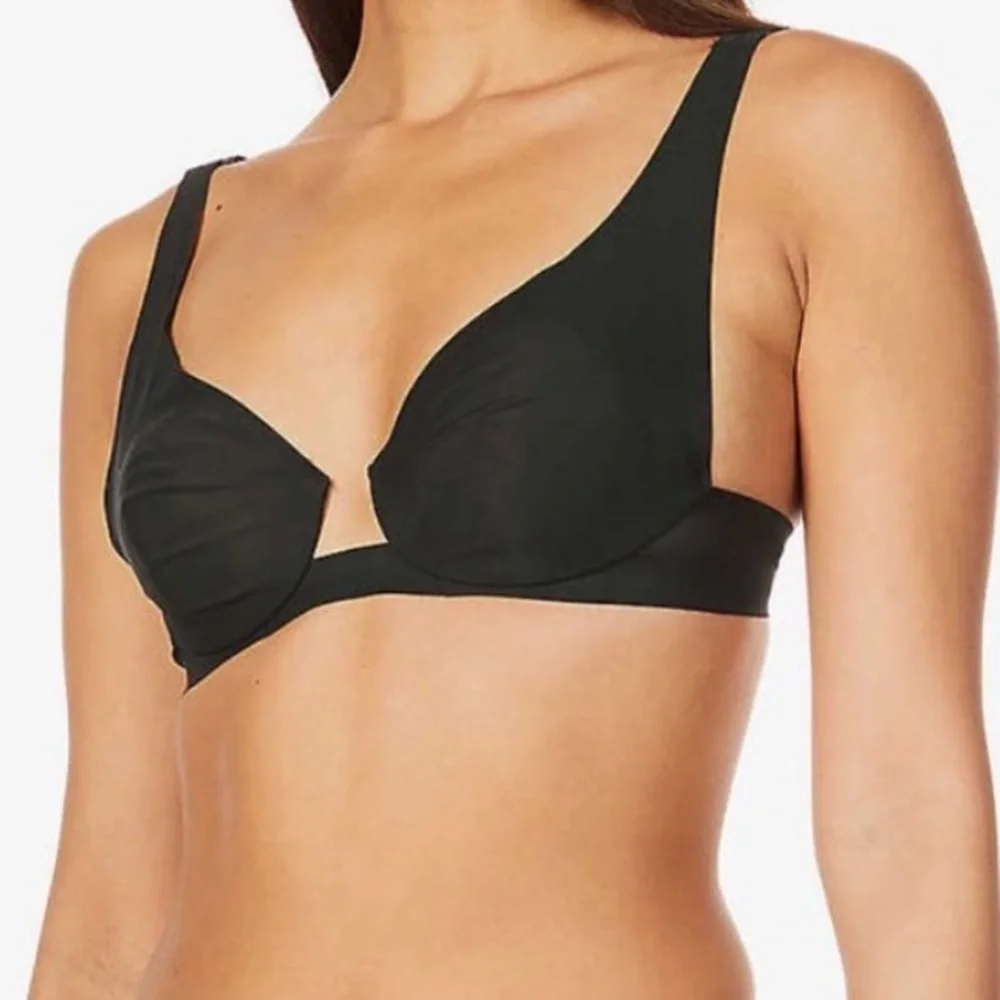 SKIMS Naked Underwire Plunge Bra Black Onyx 34B - Picture 2 of 5